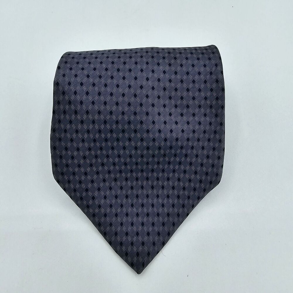 Mens Necktie DKNY, Grey Blue, Vintage 100% Silk, measurements are 56 by 4 inch